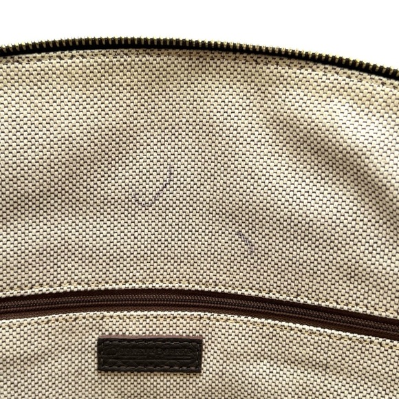 Vintage Dooney & Bourke Medium Domed Satchel Bag Brown Leather Nubuck Zip Top - Picture 10 of 16